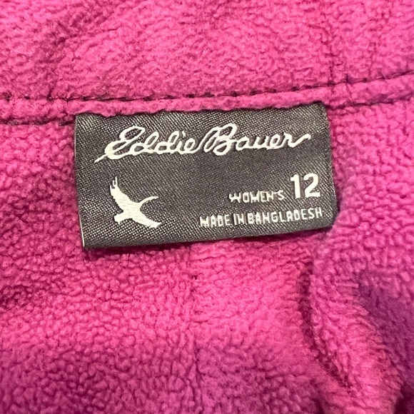 EDDIE BAUER Women’s Dark Gray Fleece Lined Snow Pants Size 12 - Picture 3 of 4